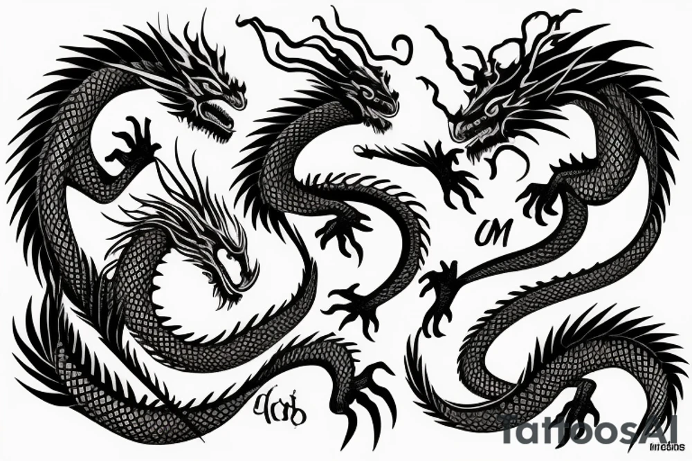 Dragon coiling tattoo idea