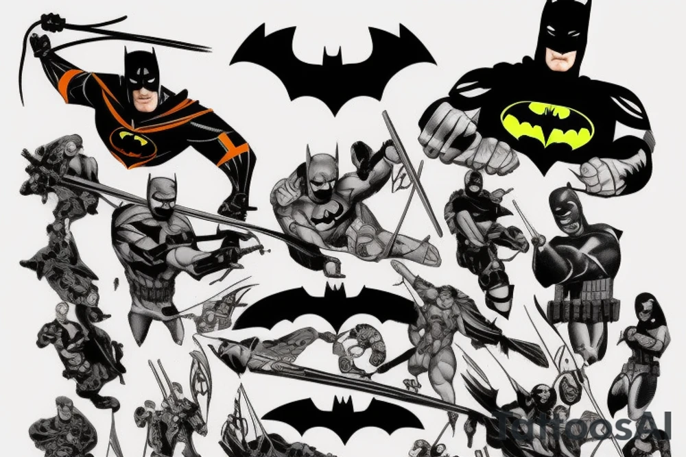batman and deathstroke tattoo idea