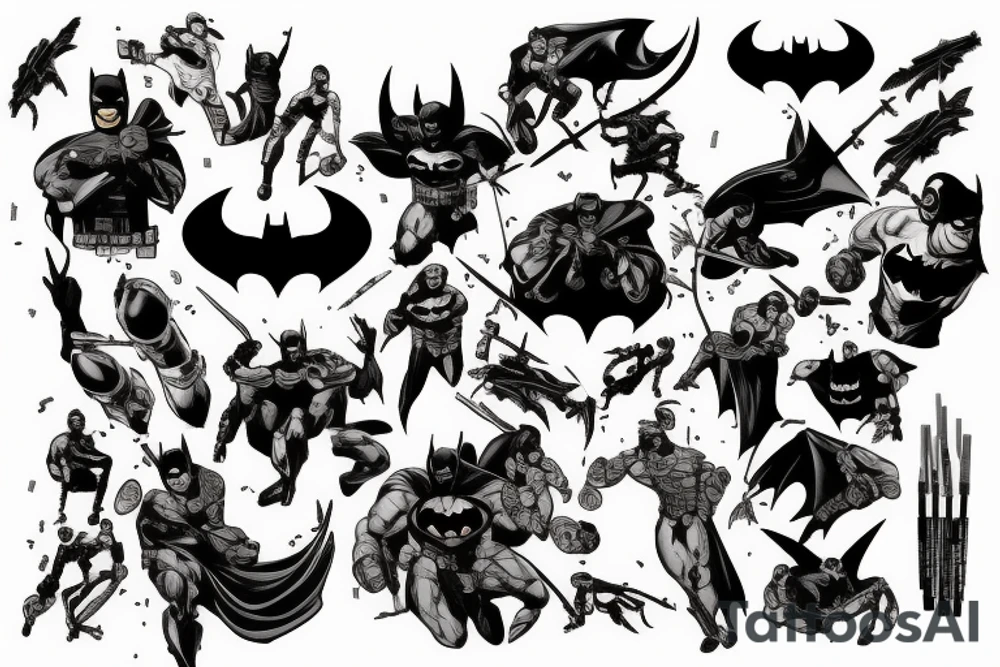 batman and deathstroke tattoo idea