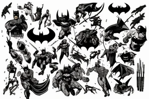 batman and deathstroke tattoo idea