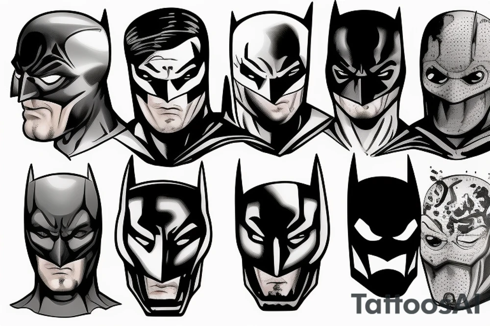 Batman Fighting Deathstroke tattoo idea