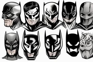 Batman Fighting Deathstroke tattoo idea