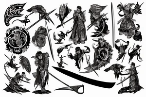 Kight holding sword up tattoo idea