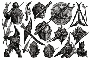 Knight Holding sword up tattoo idea