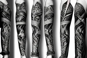Knight Holding sword up tattoo idea