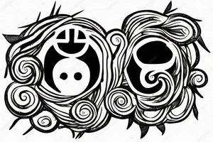 snail with two fingers making a peace sign as a head tattoo idea