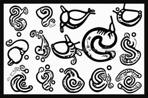 snail with two fingers making a peace sign as a head tattoo idea