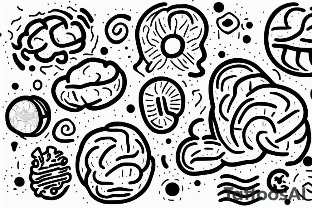 the brain as a singular line tattoo idea