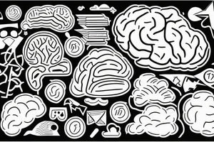 the brain as a singular line tattoo idea