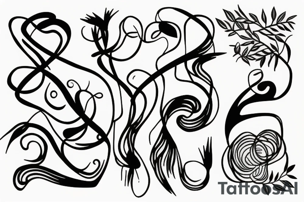 continuous line tattoo idea