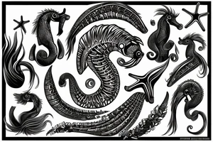 sea horse tattoo idea
