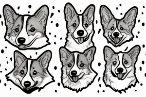hungry corgi tattoo idea