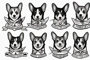 regal corgi tattoo idea