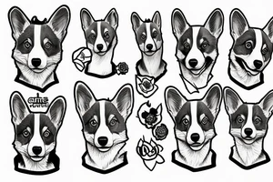regal corgi tattoo idea