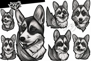 regal corgi tattoo idea