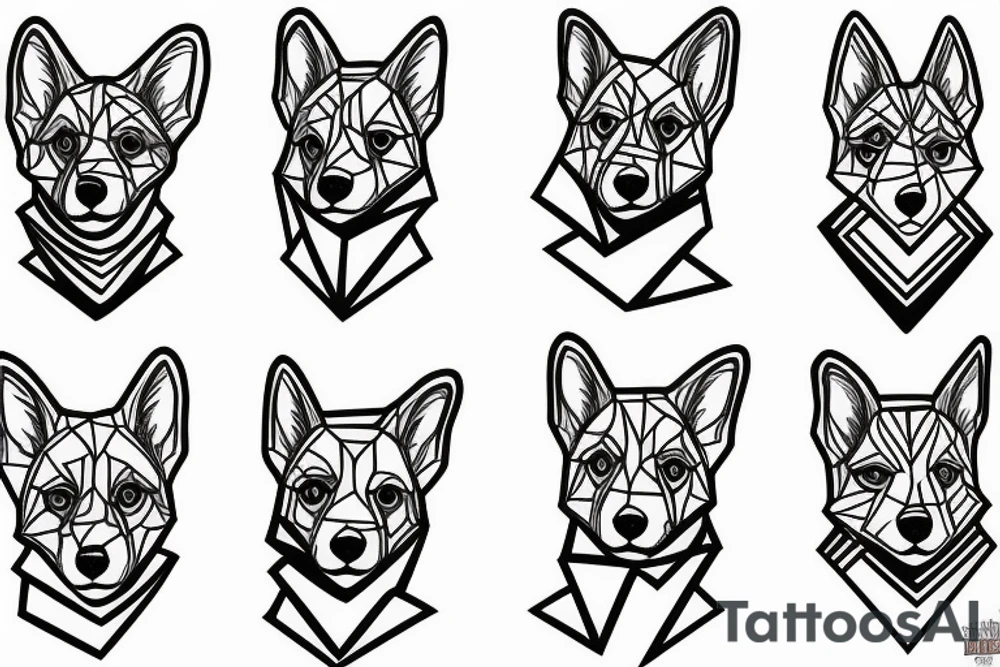 regal corgi tattoo idea