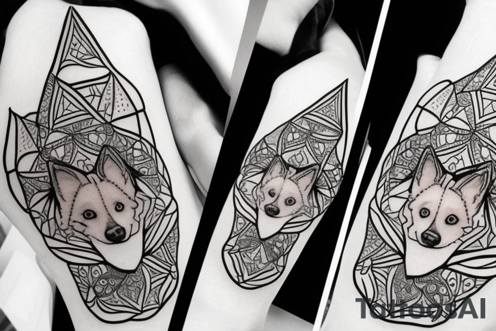 regal corgi tattoo idea