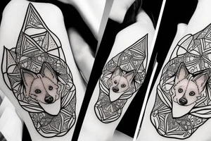 regal corgi tattoo idea