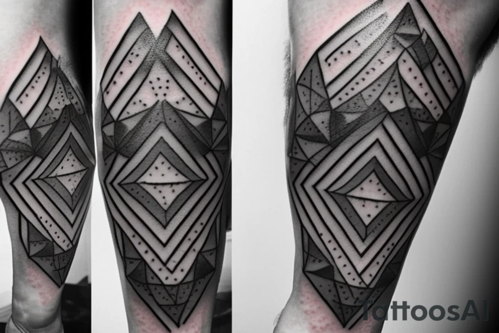 design me a geometric inner arm tattoo from shoulder to wrist that includes a side view of a woman's face. Include lightning strike components with a mix of electrical circuitry tattoo idea