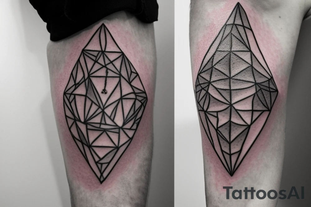 design me a geometric inner arm tattoo from shoulder to wrist that includes a side view of a woman's face. Include lightning strike components with a mix of electrical circuitry tattoo idea