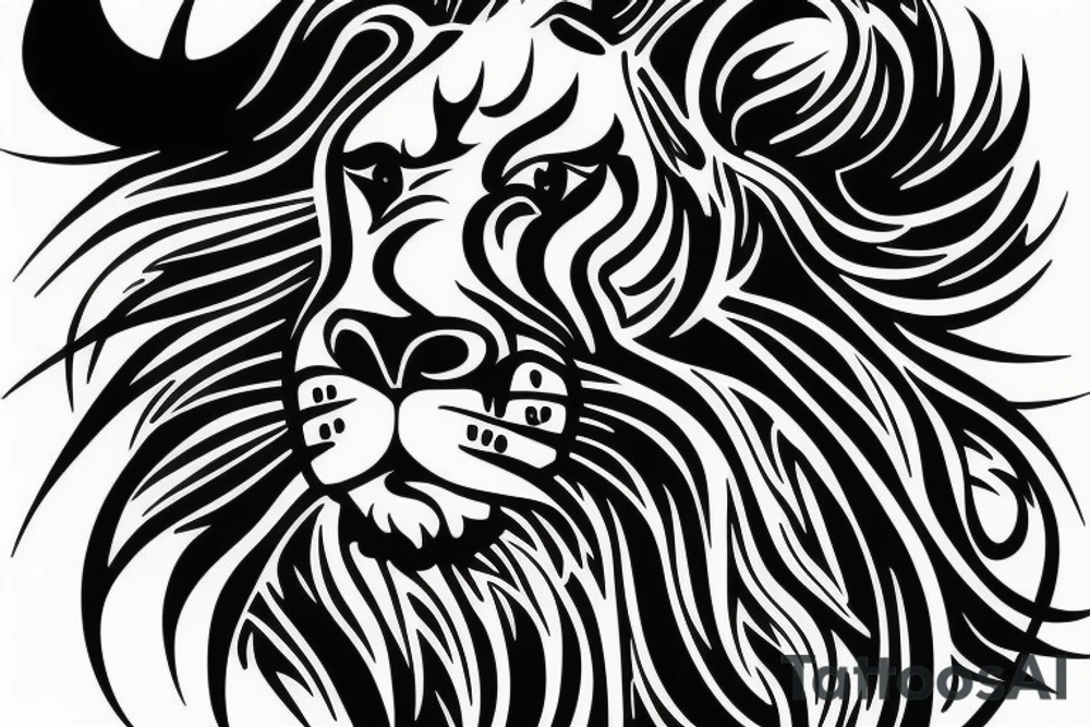 Bull lion tattoo idea