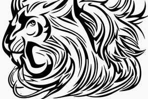 Leo lion Taurus Bull running tattoo idea