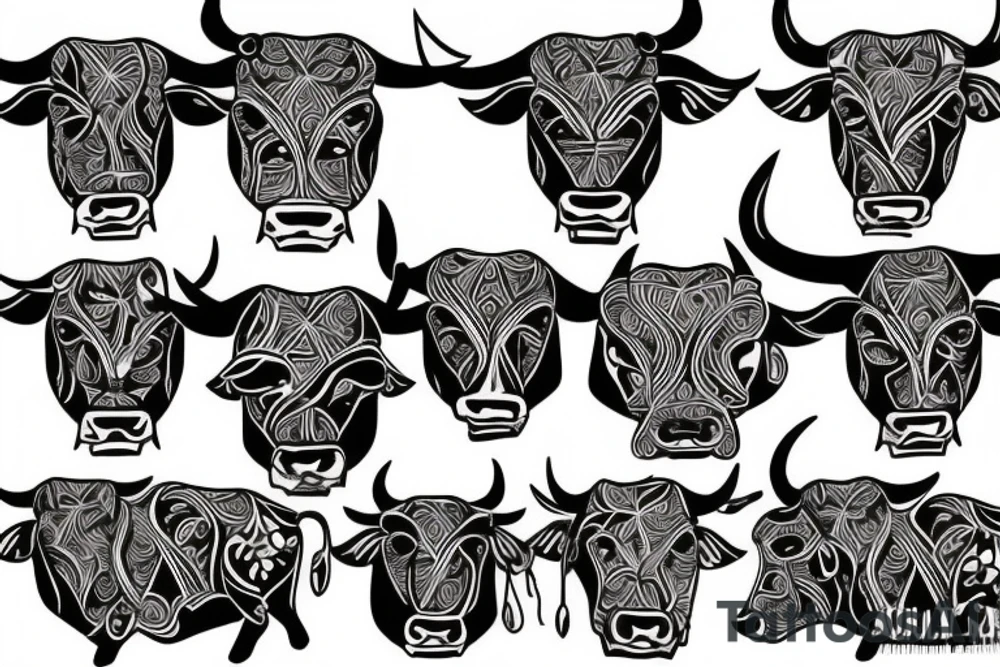 Taurus Bull full body tattoo idea