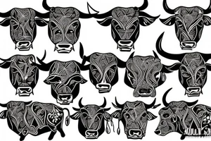 Taurus Bull full body tattoo idea