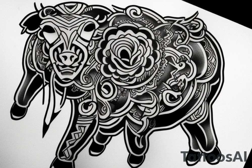Taurus Bull full body tattoo idea