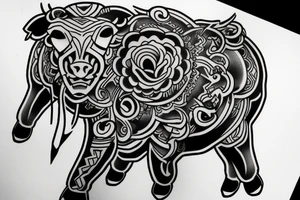 Taurus Bull full body tattoo idea
