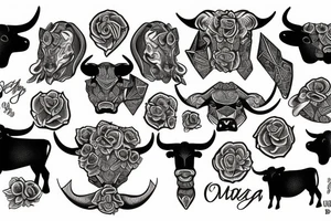 Bull and Taurus tattoo idea