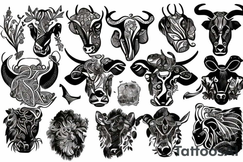 Taurus and Leo tattoo idea