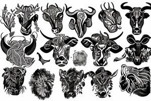 Taurus and Leo tattoo idea