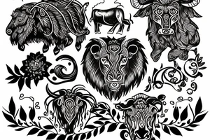 Taurus and Leo tattoo idea