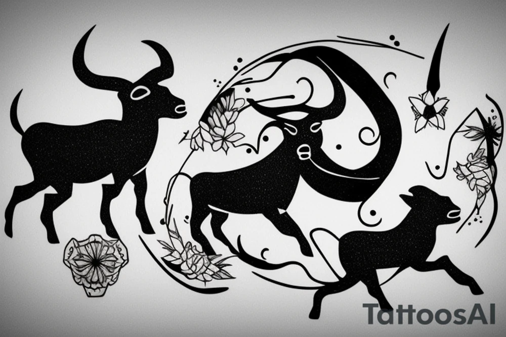 Taurus and Leo tattoo idea