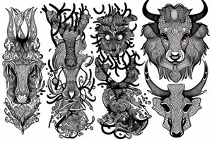 Taurus and Leo tattoo idea