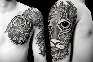 Taurus and Leo tattoo idea