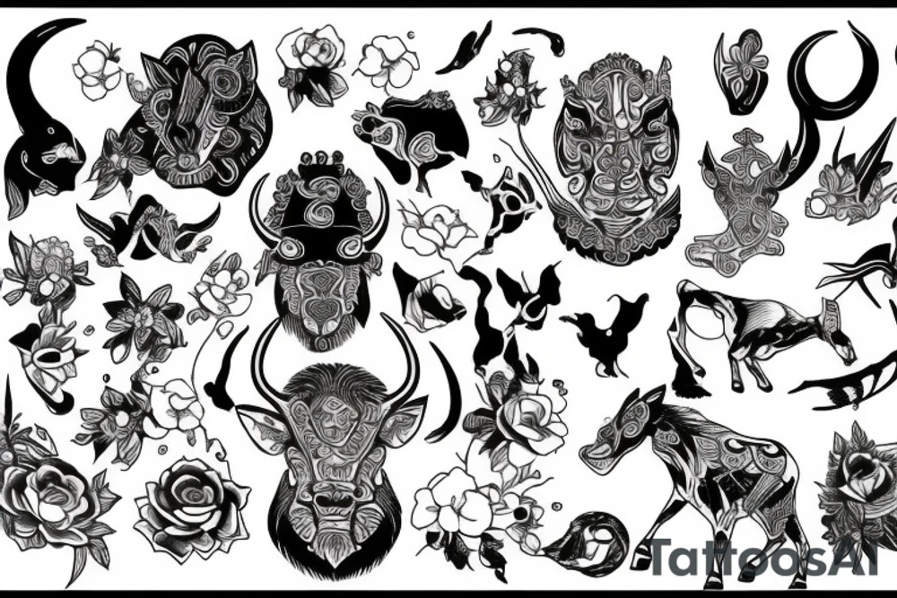 Taurus and Leo tattoo idea