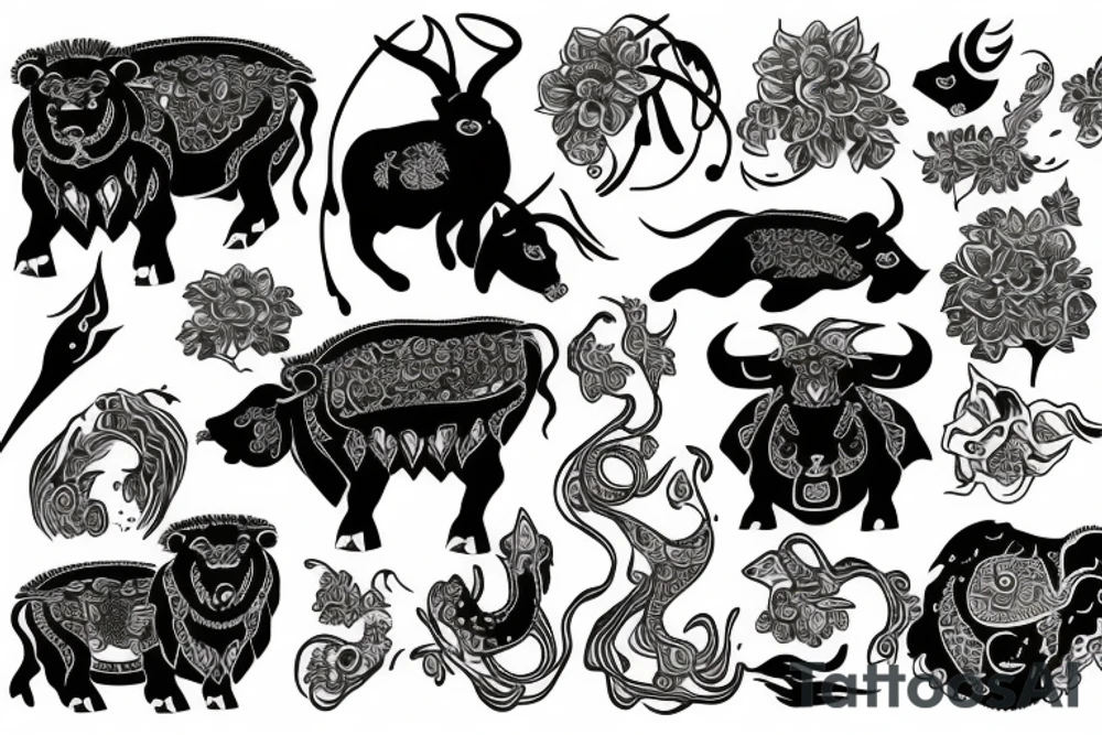 Taurus and Leo tattoo idea