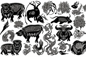 Taurus and Leo tattoo idea