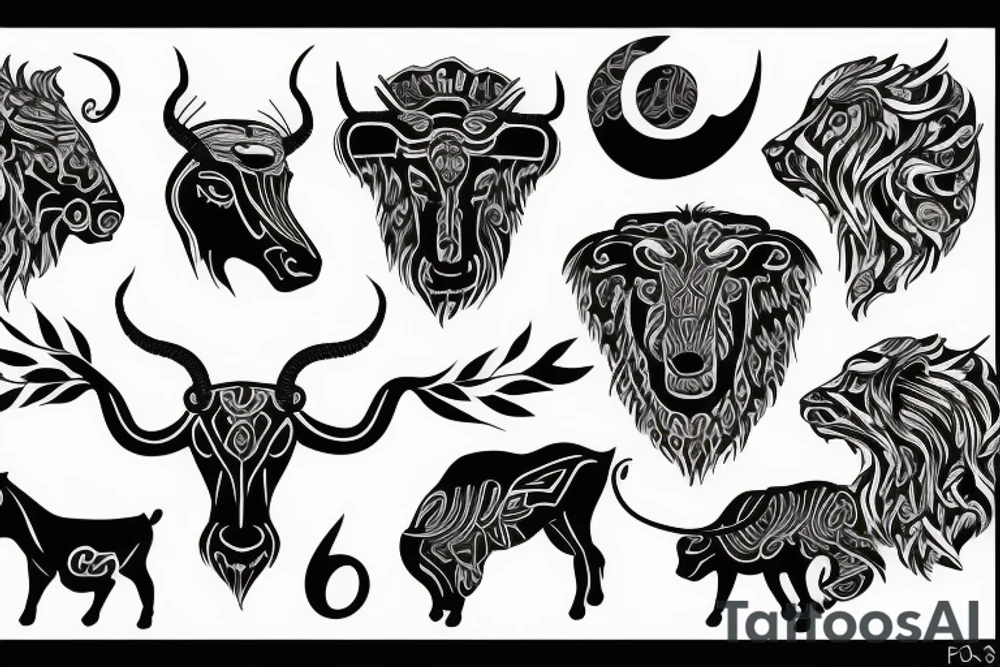 Taurus Leo tattoo idea