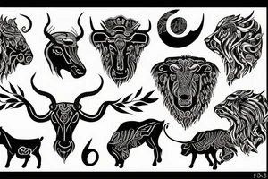 Taurus Leo tattoo idea