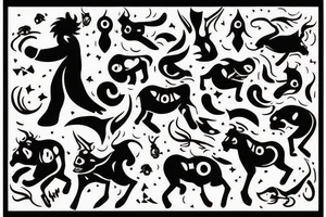 Leo runnning after Taurus tattoo idea