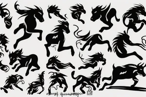 Leo running after Taurus tattoo idea