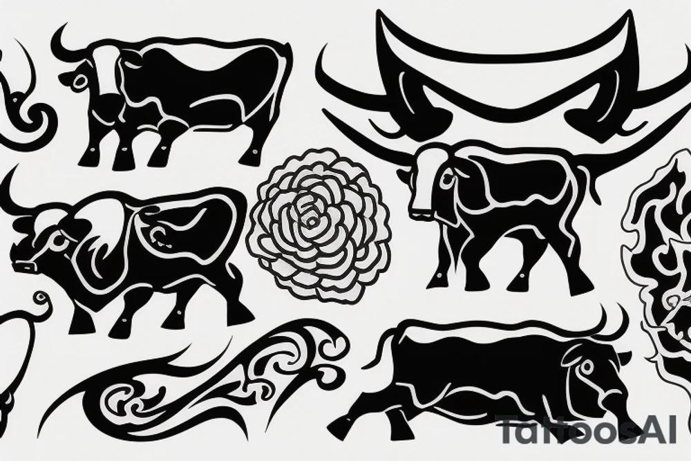 Taurus Bull running tattoo idea