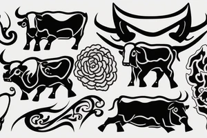 Taurus Bull running tattoo idea