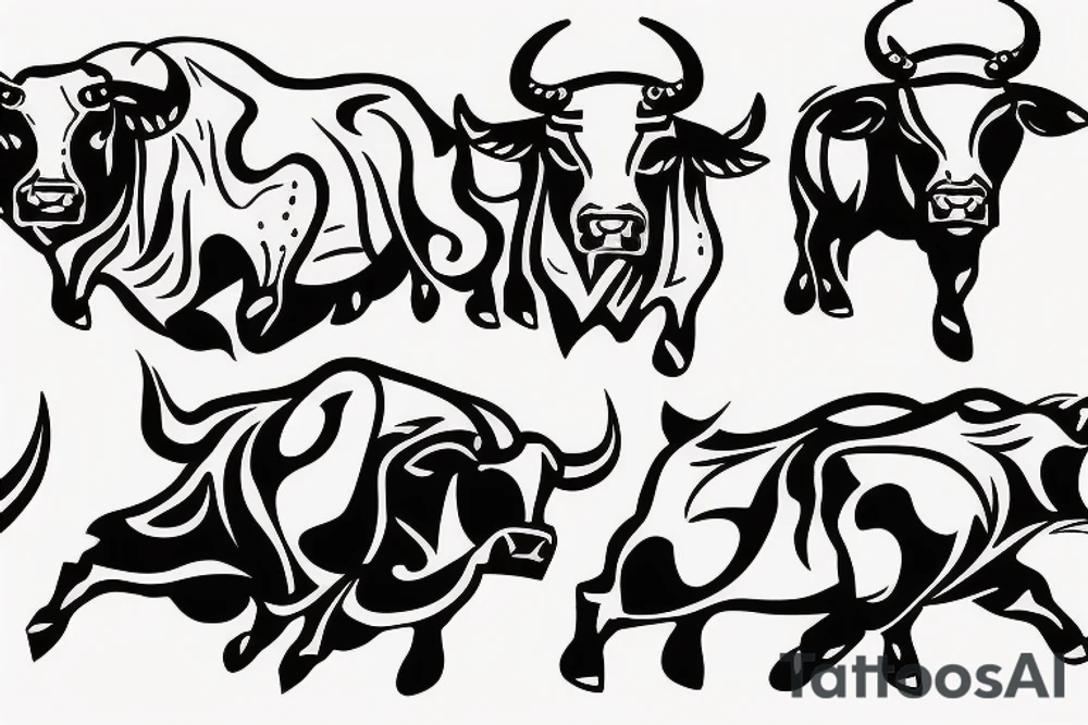 Taurus Bull running tattoo idea