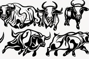 Taurus Bull running tattoo idea