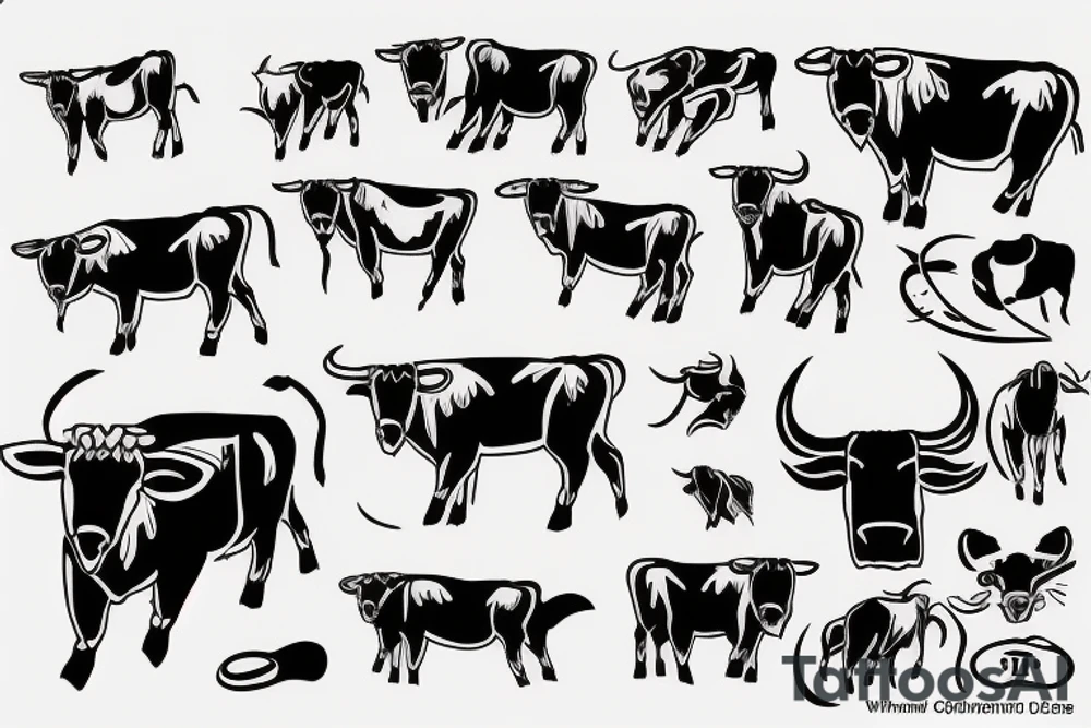 Taurus Bull running tattoo idea