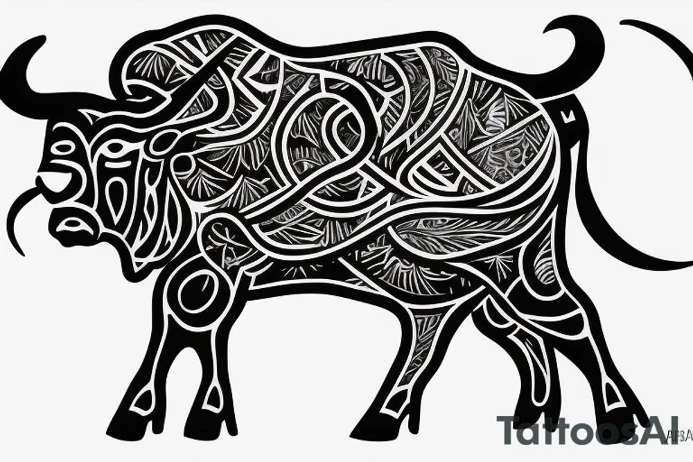 Taurus Bull running tattoo idea